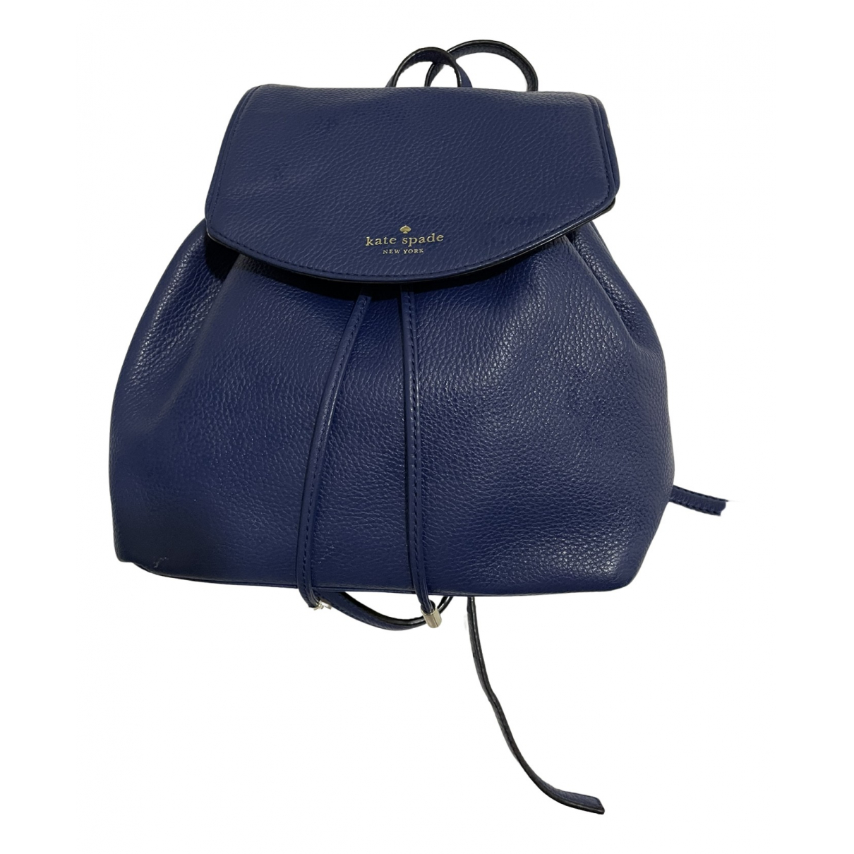 Leather backpack Kate Spade Blue in 
